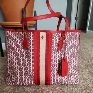 Gemini Link Coated Canvas Tote TORY BURCH
